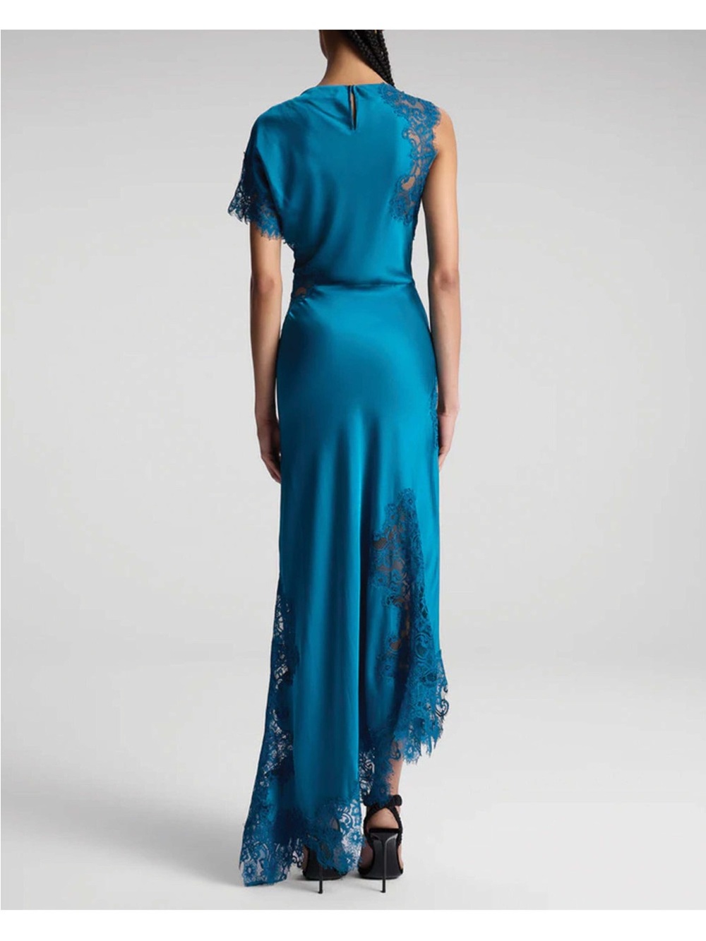 ALC Alessia Textured Satin And Lace Maxi Dress - Picture 4 of 15